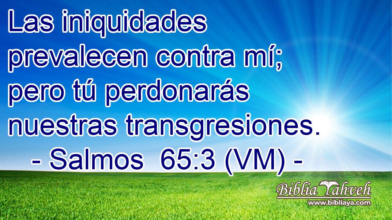  Las iniquidades prevalecen contra mí; pero tú perdonarás nuestras transgresiones. 