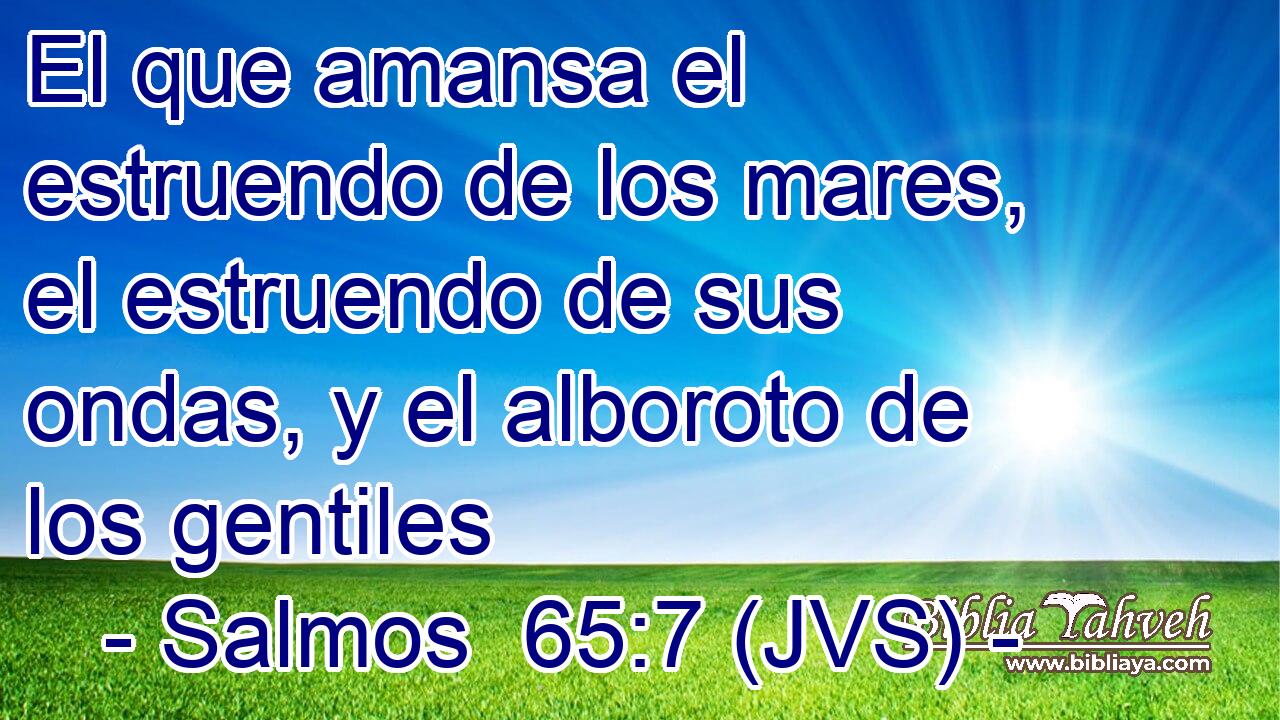 El que amansa el estruendo de los mares, el estruendo de sus ondas, y el alboroto de los gentiles