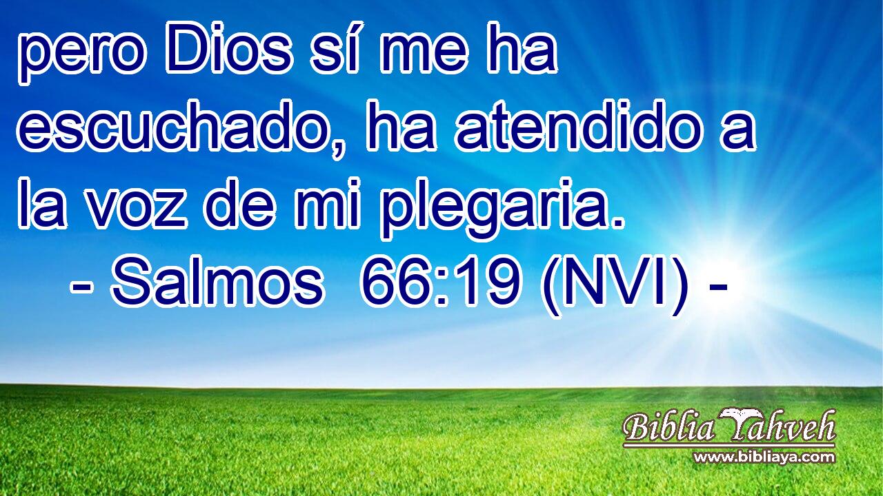 pero Dios sí me ha escuchado, ha atendido a la voz de mi plegaria. 