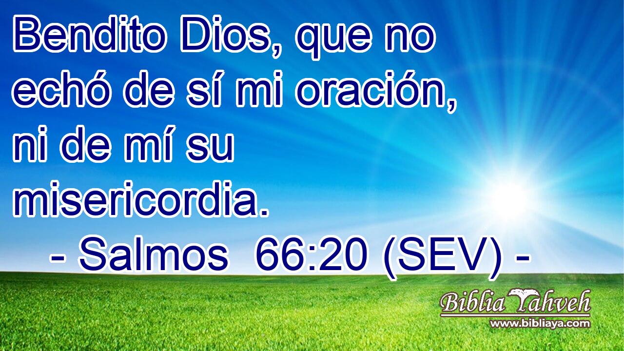 Bendito Dios, que no echó de sí mi oración, ni de mí su misericordia.