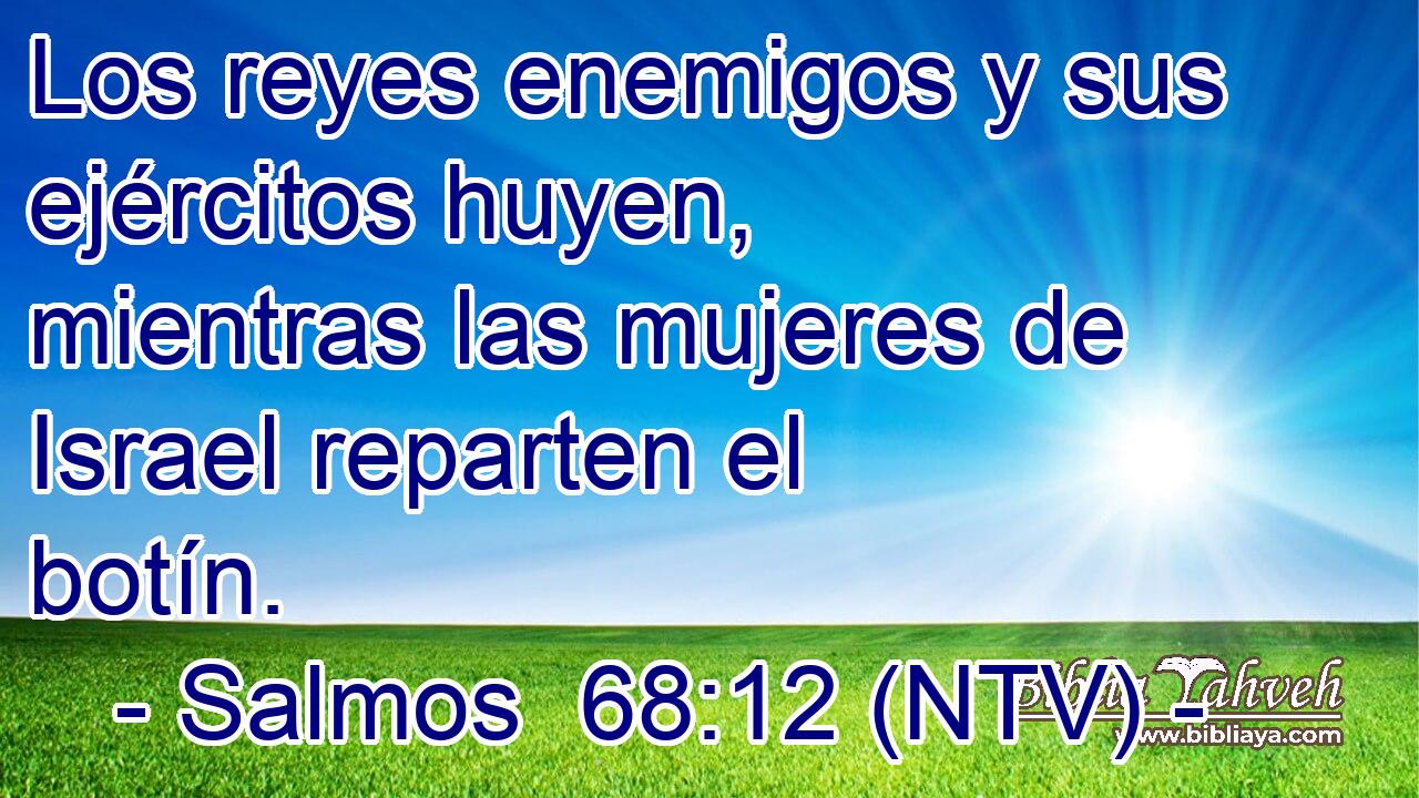 Los reyes enemigos y sus ejércitos huyen, mientras las mujeres de Israel reparten el botín.