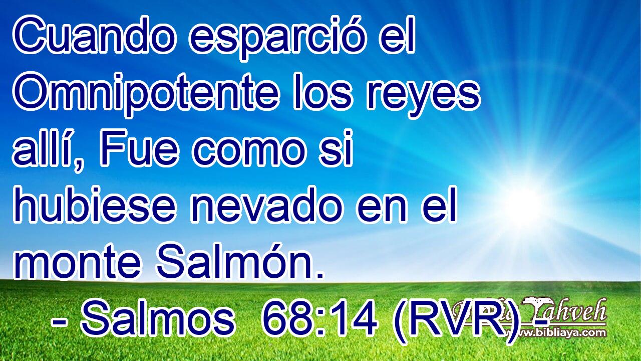 Cuando esparció el Omnipotente los reyes allí, Fue como si hubiese nevado en el monte Salmón.