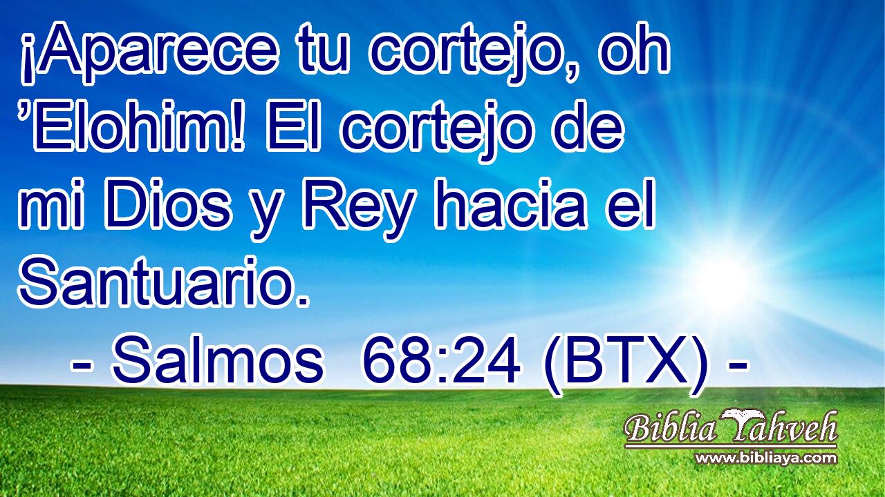¡Aparece tu cortejo, oh ’Elohim! El cortejo de mi Dios y Rey hacia el Santuario.