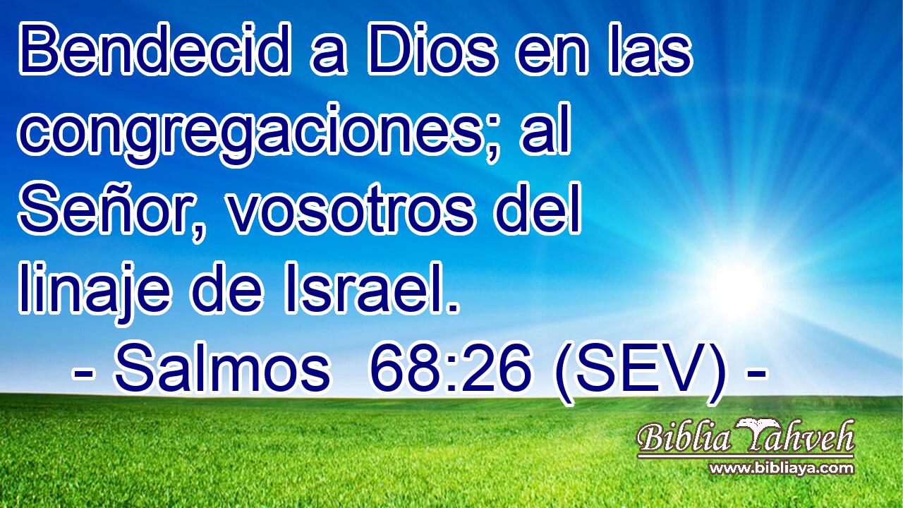 Bendecid a Dios en las congregaciones; al Señor, vosotros del linaje de Israel.