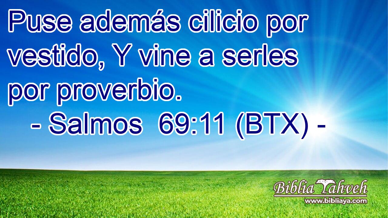 Puse además cilicio por vestido, Y vine a serles por proverbio.