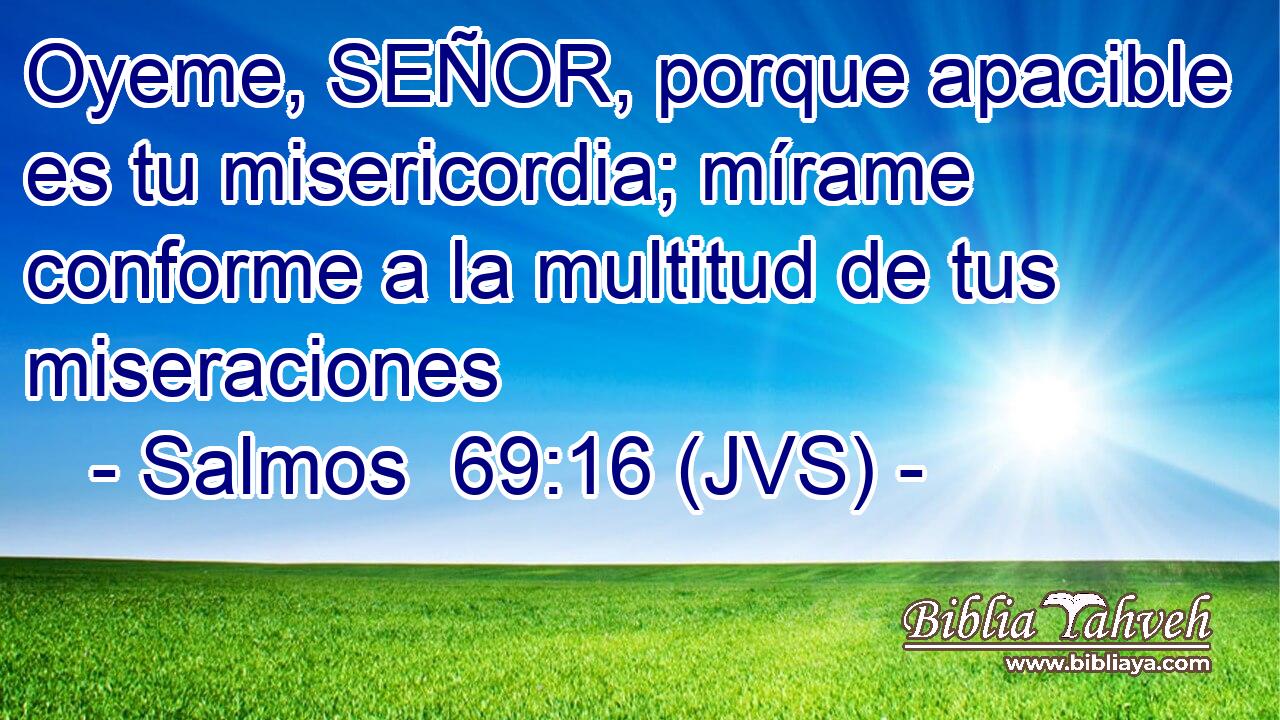 Oyeme, SEÑOR, porque apacible es tu misericordia; mírame conforme a la multitud de tus miseraciones