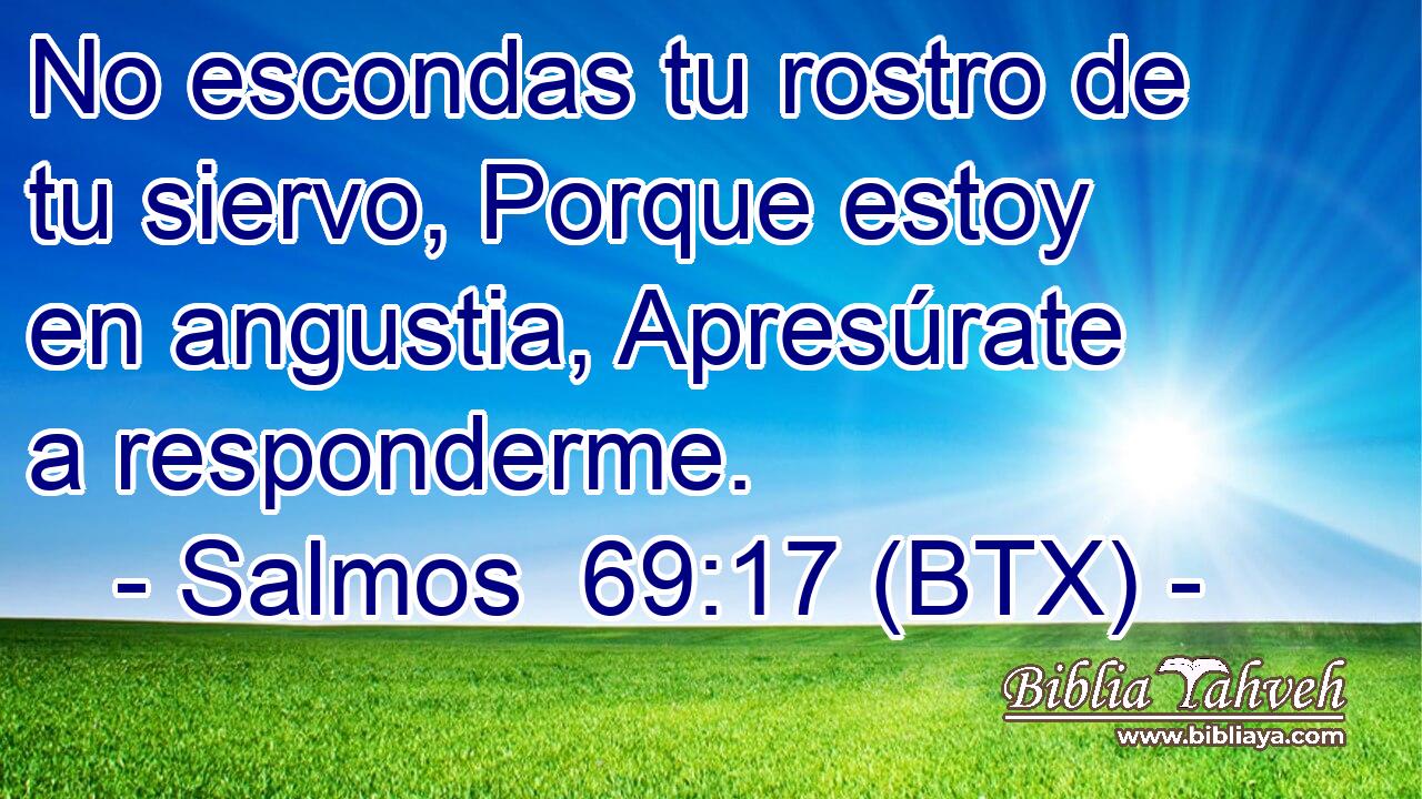 No escondas tu rostro de tu siervo, Porque estoy en angustia, Apresúrate a responderme.