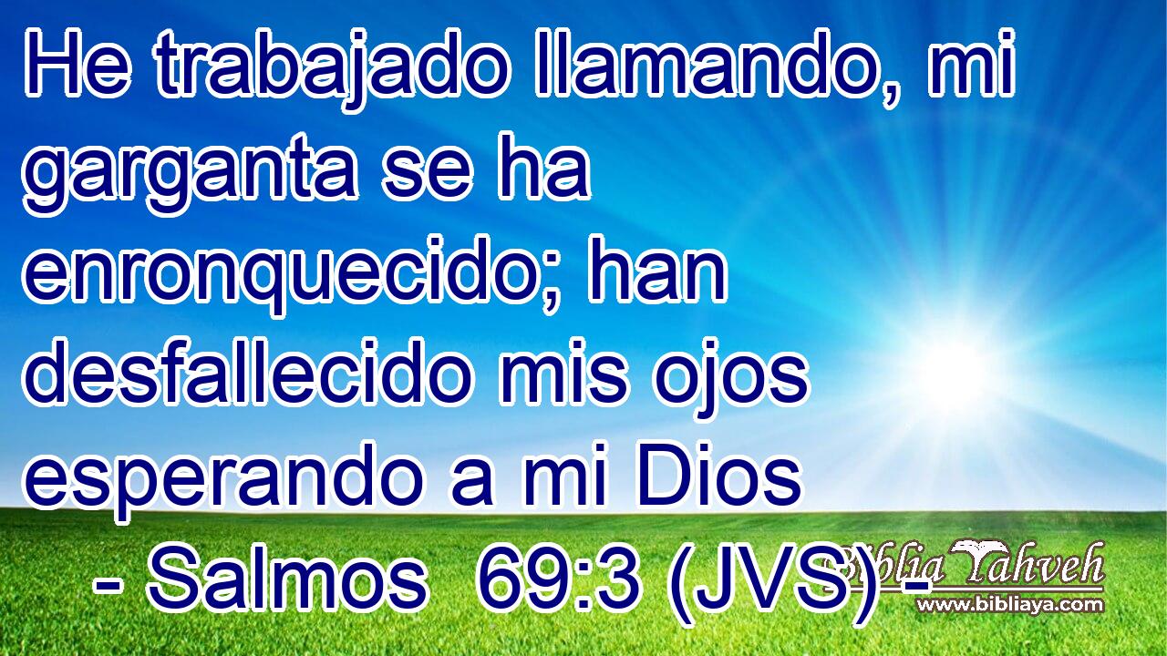 He trabajado llamando, mi garganta se ha enronquecido; han desfallecido mis ojos esperando a mi Dios