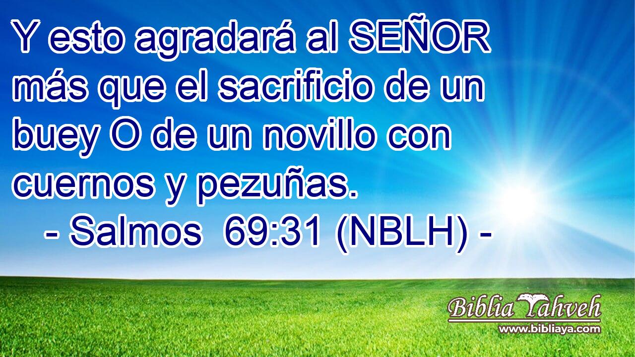  Y esto agradará al SEÑOR más que el sacrificio de un buey O de un novillo con cuernos y pezuñas. 