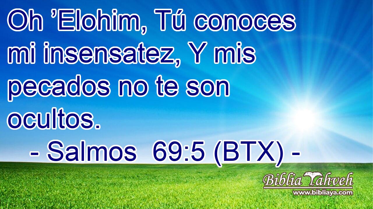 Oh ’Elohim, Tú conoces mi insensatez, Y mis pecados no te son ocultos.