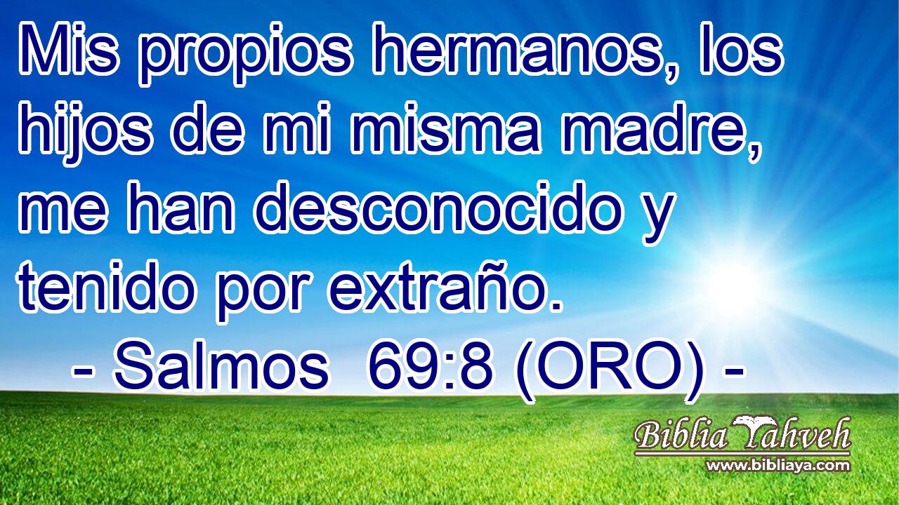  Mis propios hermanos, los hijos de mi misma madre, me han desconocido y tenido por extraño. 