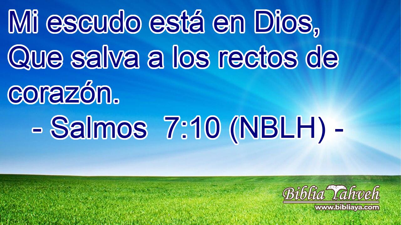  Mi escudo está en Dios, Que salva a los rectos de corazón. 