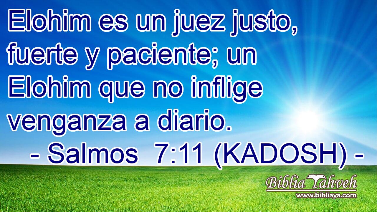  Elohim es un juez justo, fuerte y paciente; un Elohim que no inflige venganza a diario. 