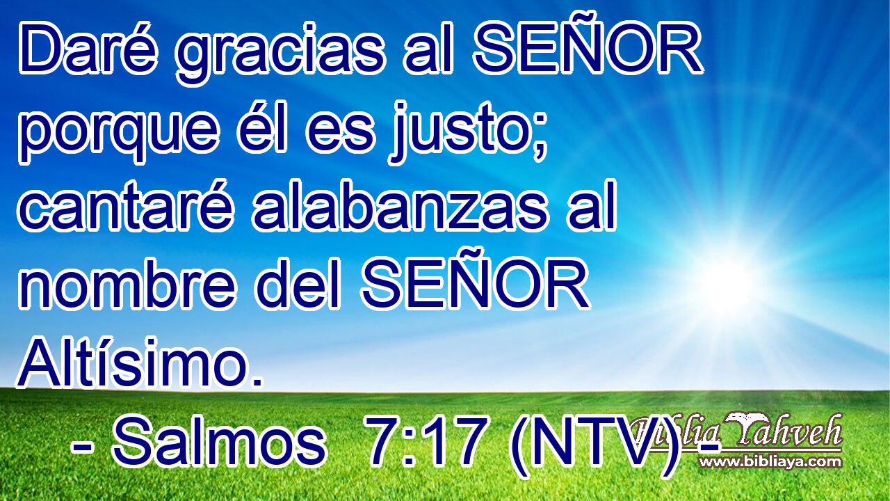 Daré gracias al SEÑOR porque él es justo; cantaré alabanzas al nombre del SEÑOR Altísimo.