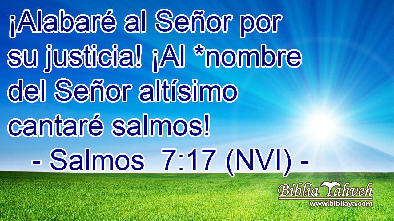  ¡Alabaré al Señor por su justicia! ¡Al *nombre del Señor altísimo cantaré salmos! 