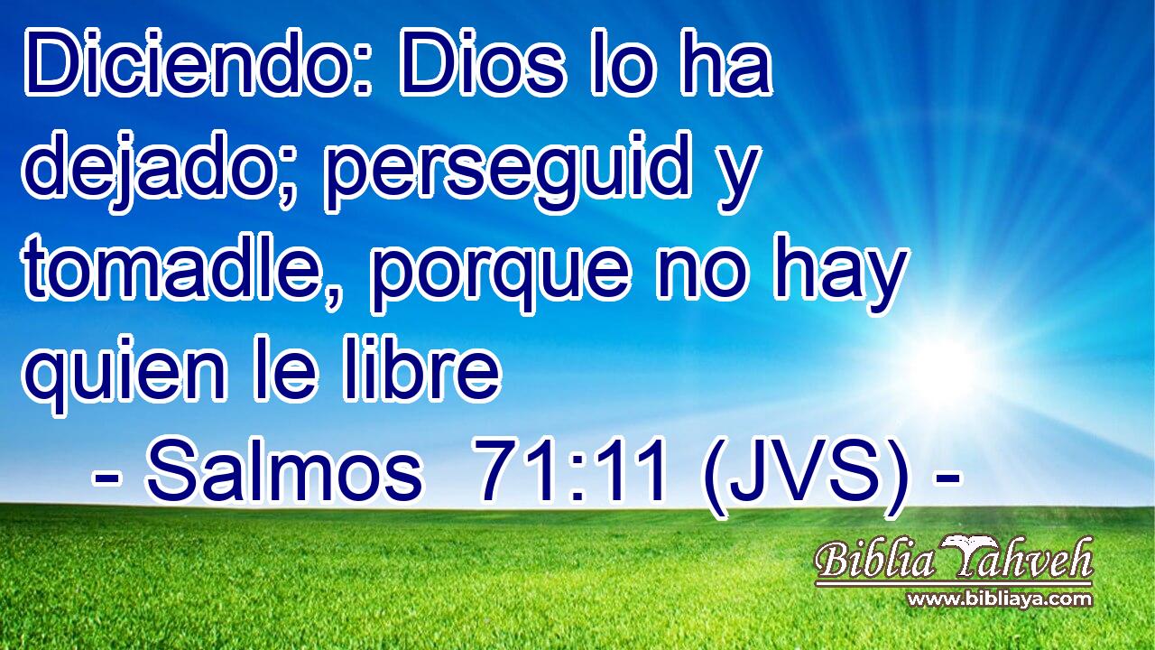 Diciendo: Dios lo ha dejado; perseguid y tomadle, porque no hay quien le libre