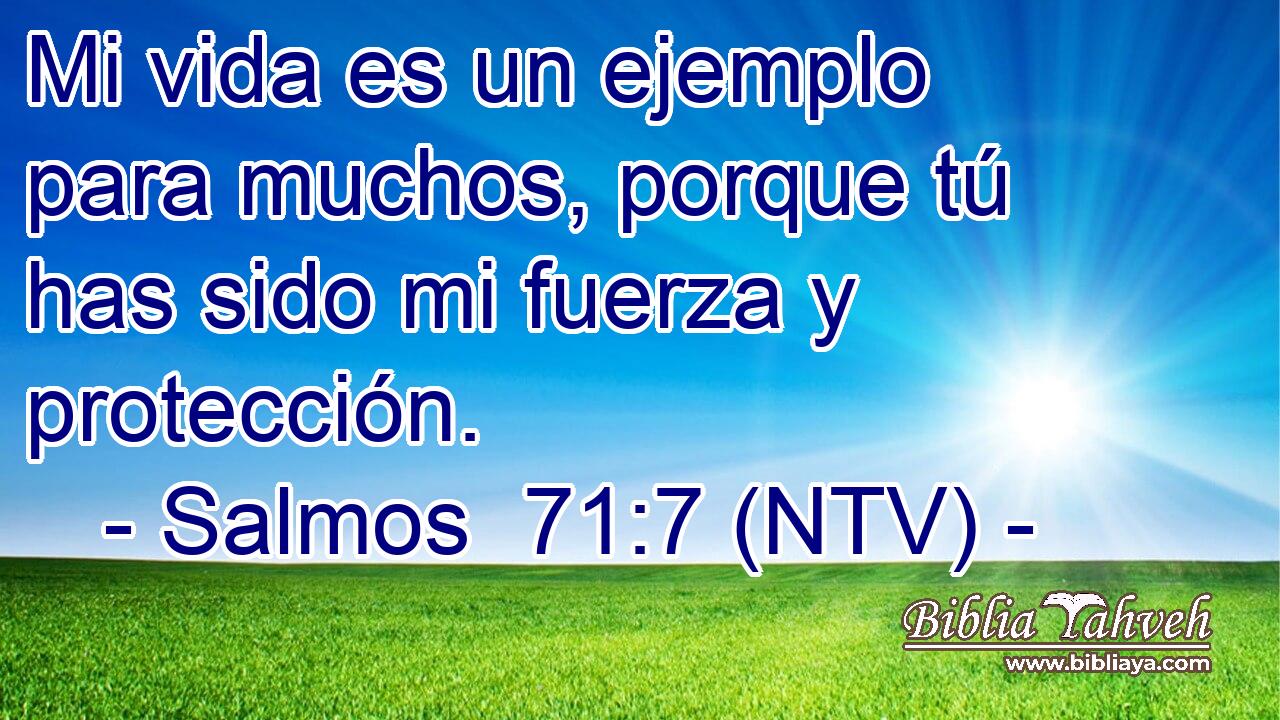 Mi vida es un ejemplo para muchos, porque tú has sido mi fuerza y protección.