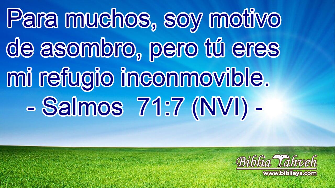  Para muchos, soy motivo de asombro, pero tú eres mi refugio inconmovible. 