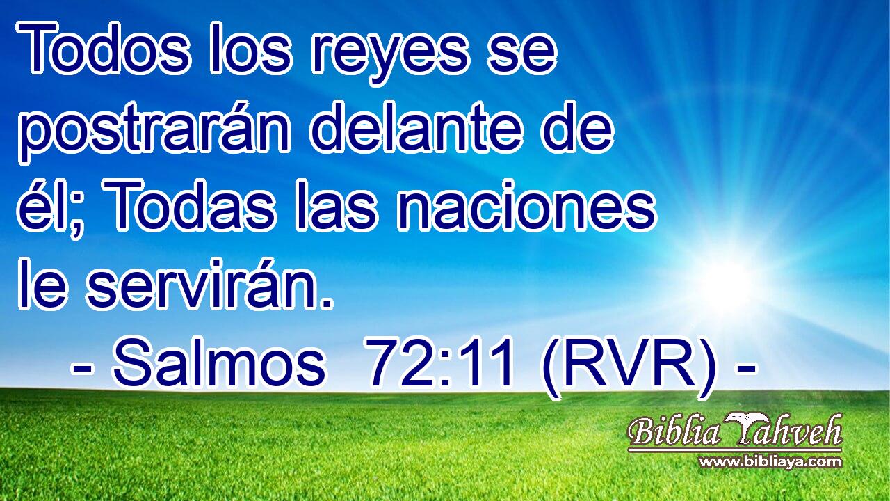 Todos los reyes se postrarán delante de él; Todas las naciones le servirán.