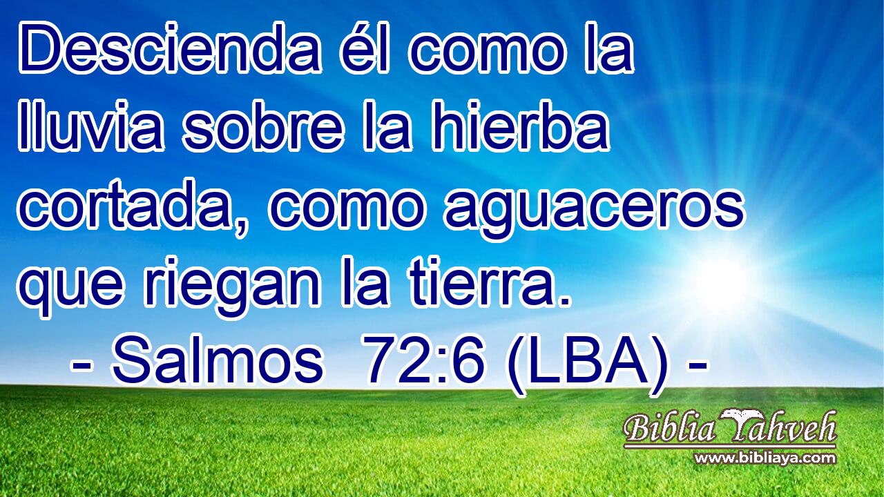 Descienda él como la lluvia sobre la hierba cortada, como aguaceros que riegan la tierra.