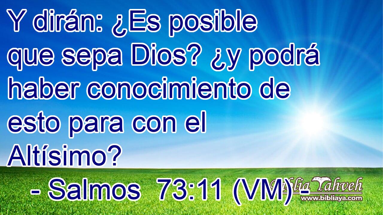  Y dirán: ¿Es posible que sepa Dios? ¿y podrá haber conocimiento de esto para con el Altísimo? 