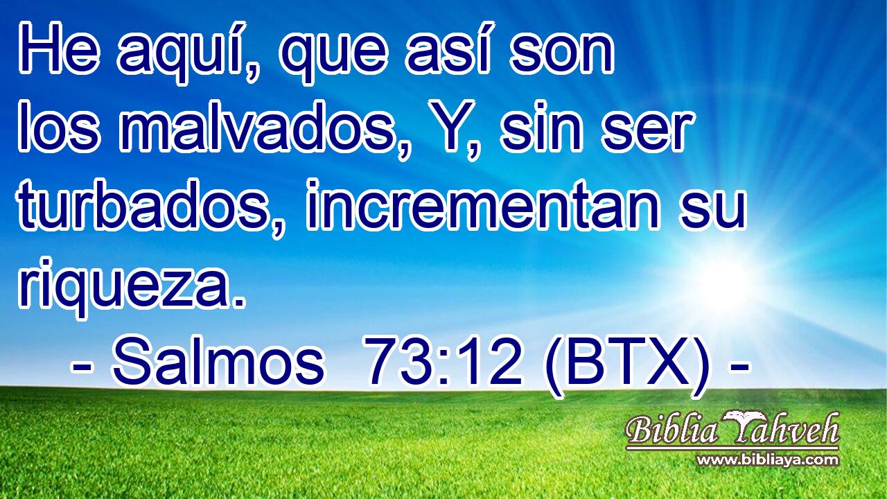 He aquí, que así son los malvados, Y, sin ser turbados, incrementan su riqueza.