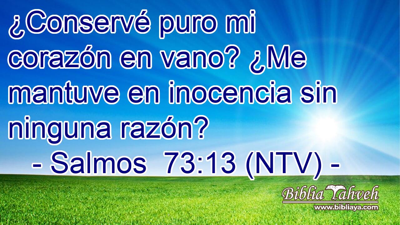 ¿Conservé puro mi corazón en vano? ¿Me mantuve en inocencia sin ninguna razón?