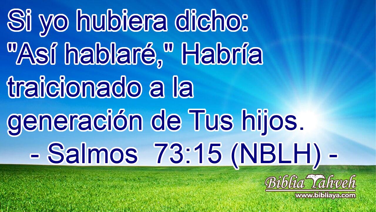 Si yo hubiera dicho: 