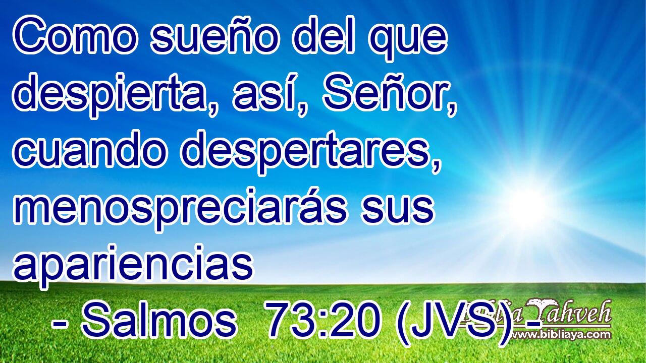 Como sueño del que despierta, así, Señor, cuando despertares, menospreciarás sus apariencias
