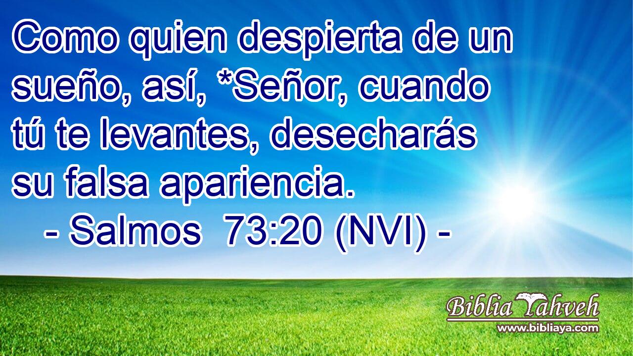  Como quien despierta de un sueño, así, *Señor, cuando tú te levantes, desecharás su falsa apariencia. 