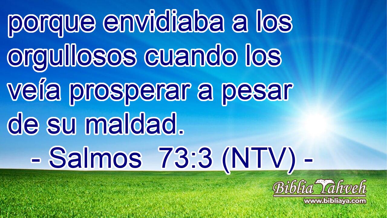 porque envidiaba a los orgullosos cuando los veía prosperar a pesar de su maldad.