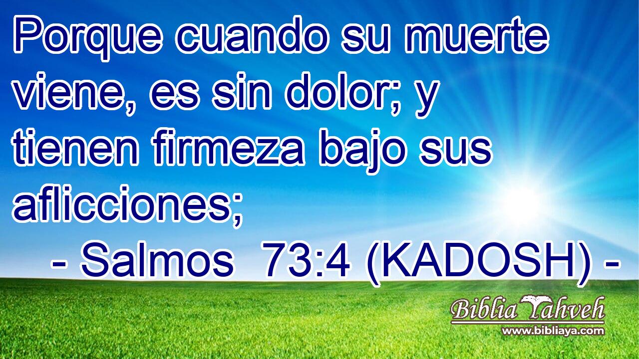  Porque cuando su muerte viene, es sin dolor; y tienen firmeza bajo sus aflicciones; 