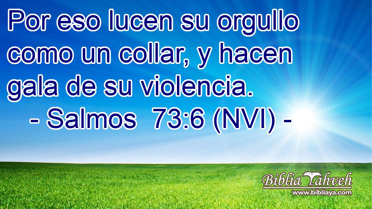  Por eso lucen su orgullo como un collar, y hacen gala de su violencia. 