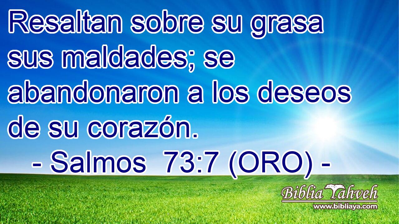  Resaltan sobre su grasa sus maldades; se abandonaron a los deseos de su corazón. 