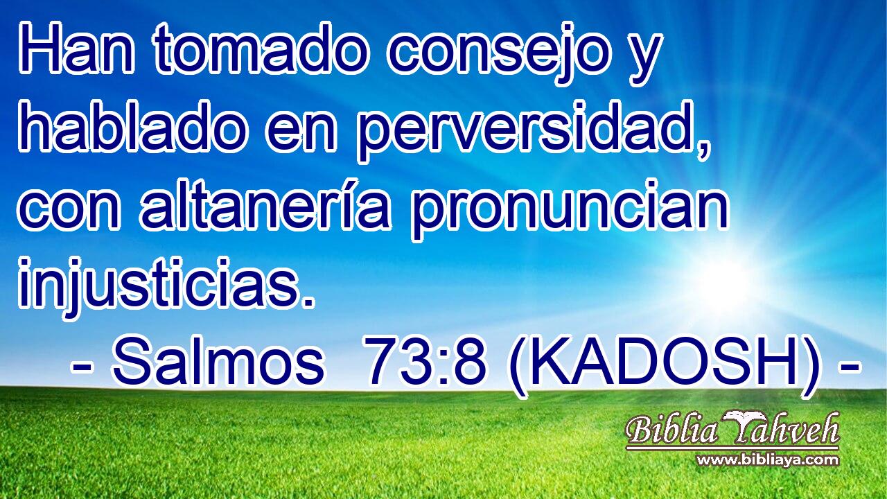 Han tomado consejo y hablado en perversidad, con altanería pronuncian injusticias. 