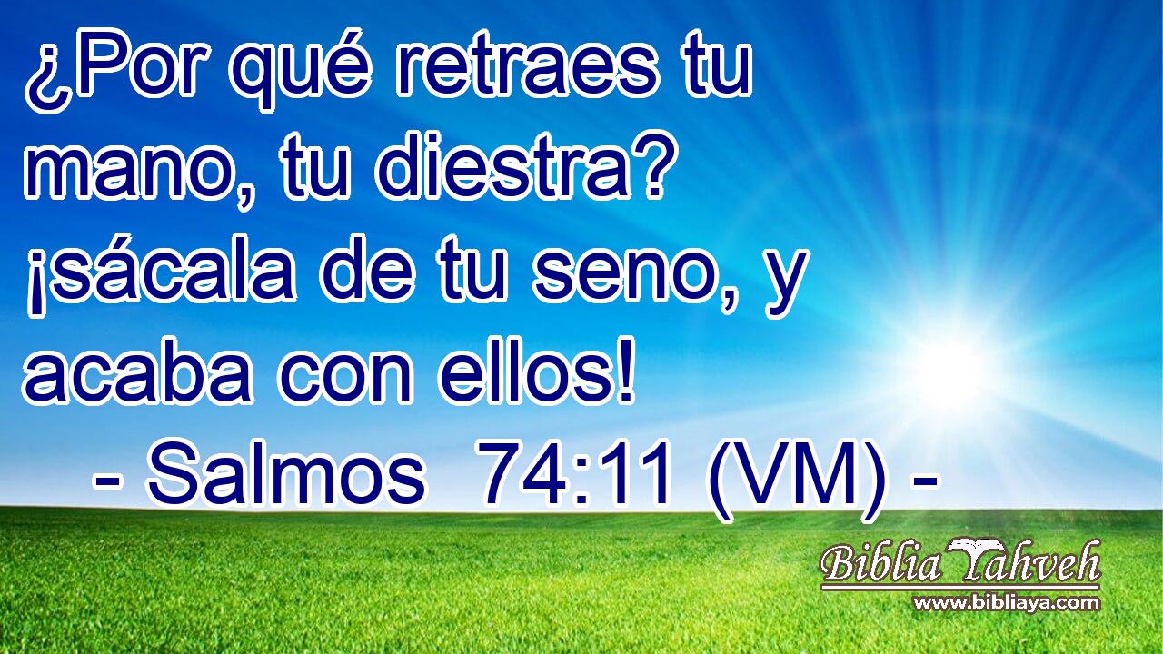  ¿Por qué retraes tu mano, tu diestra? ¡sácala de tu seno, y acaba con ellos! 