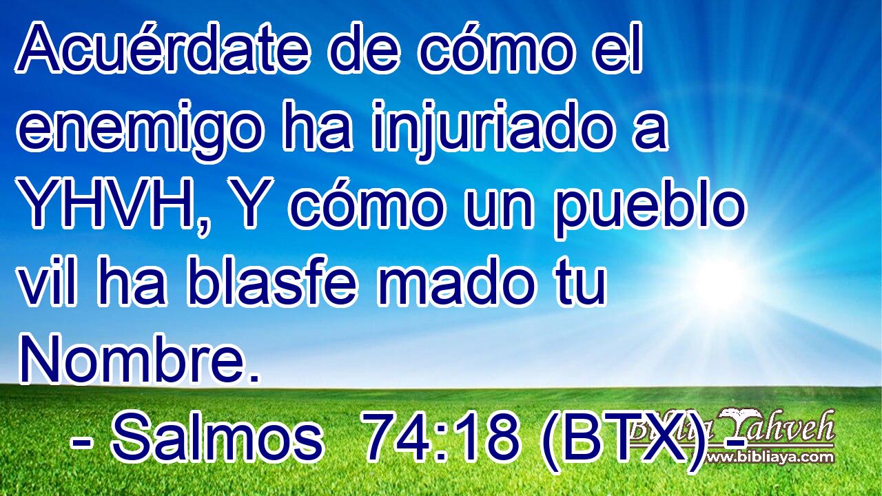 Acuérdate de cómo el enemigo ha injuriado a YHVH, Y cómo un pueblo vil ha blasfe mado tu Nombre.