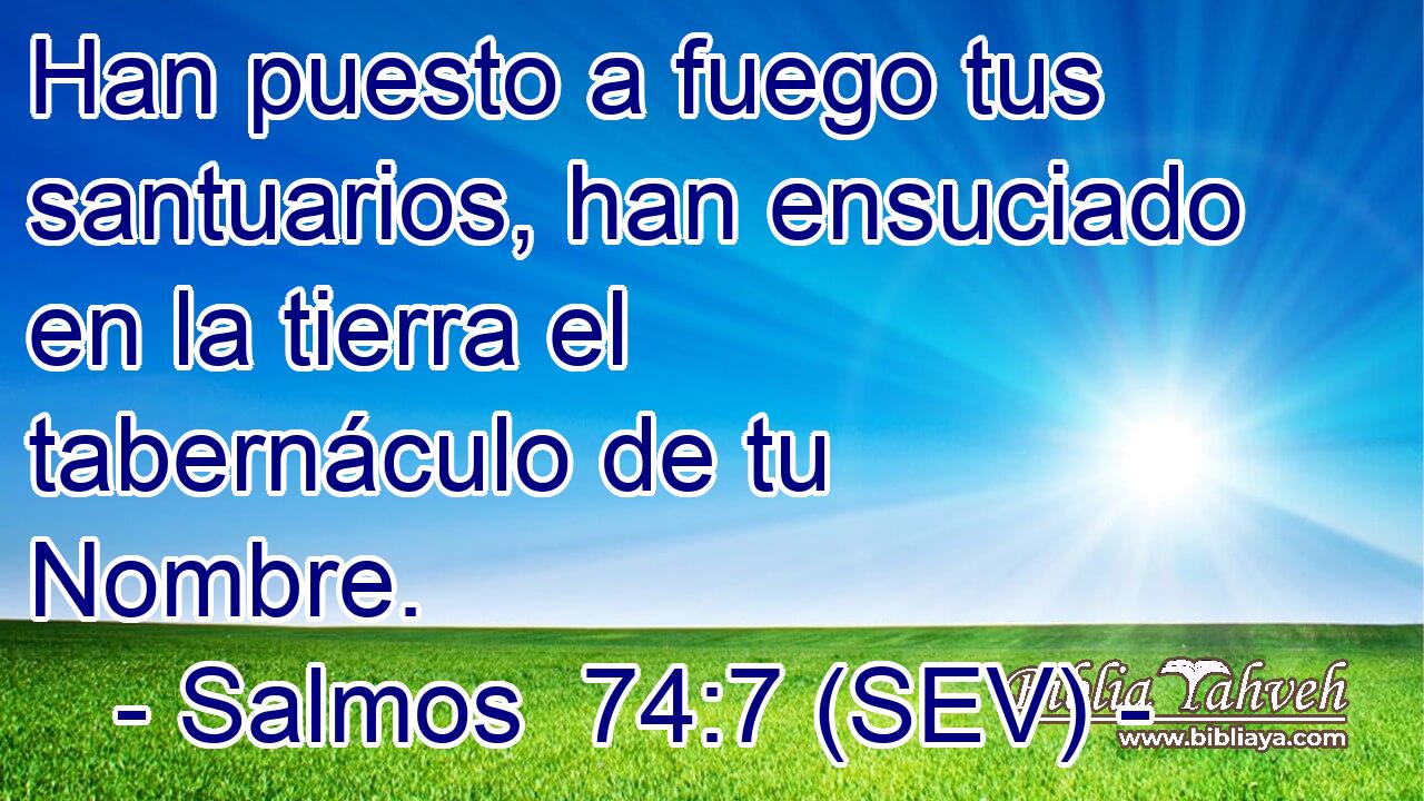 Han puesto a fuego tus santuarios, han ensuciado en la tierra el tabernáculo de tu Nombre.