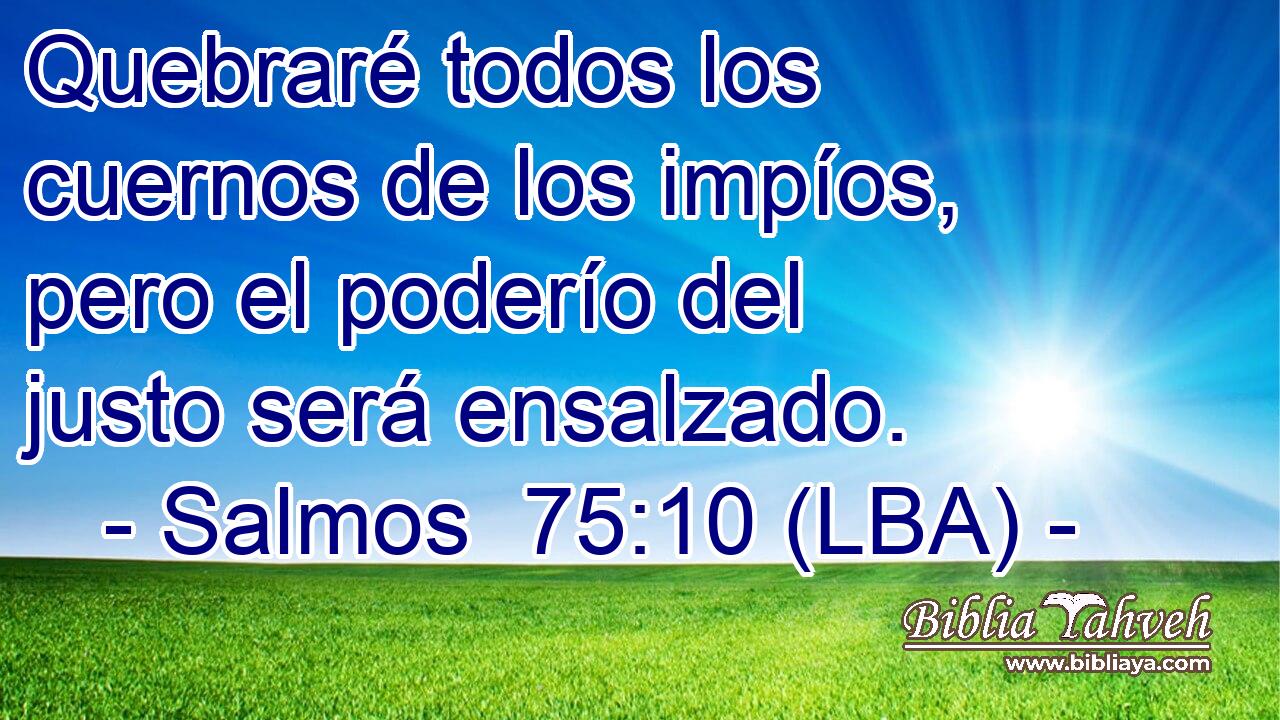 Quebraré todos los cuernos de los impíos, pero el poderío del justo será ensalzado.