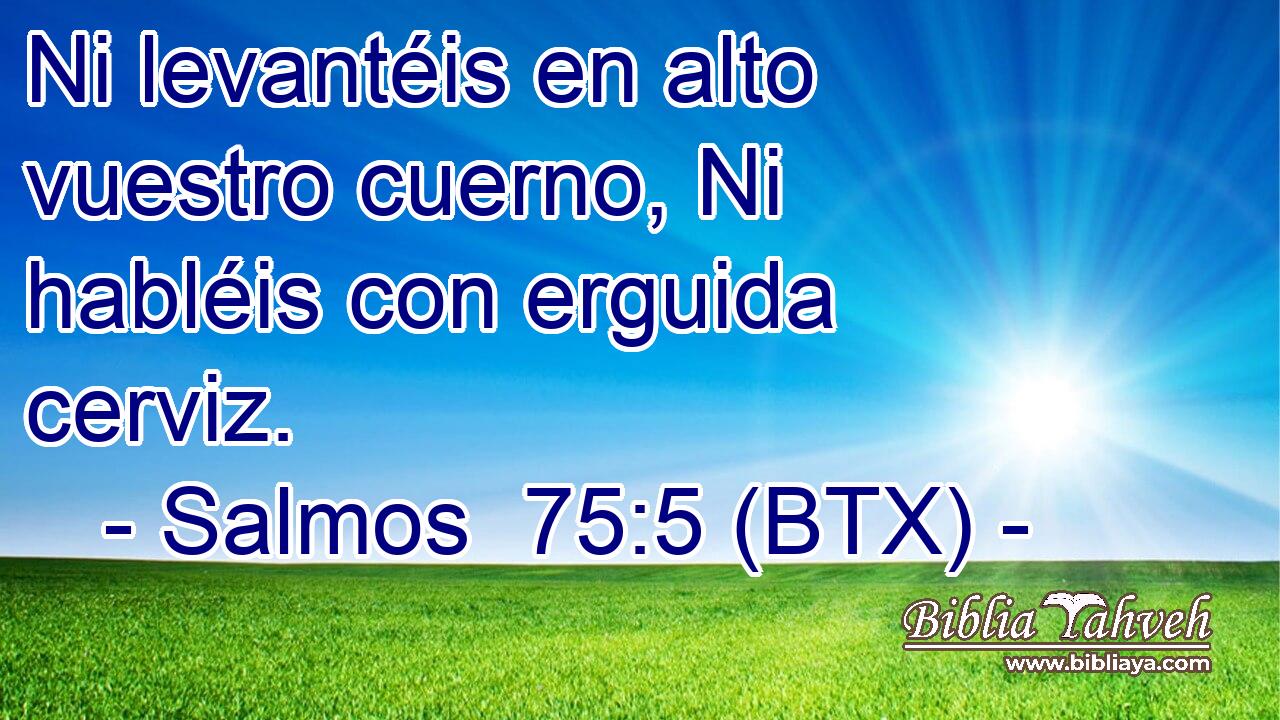 Ni levantéis en alto vuestro cuerno, Ni habléis con erguida cerviz.