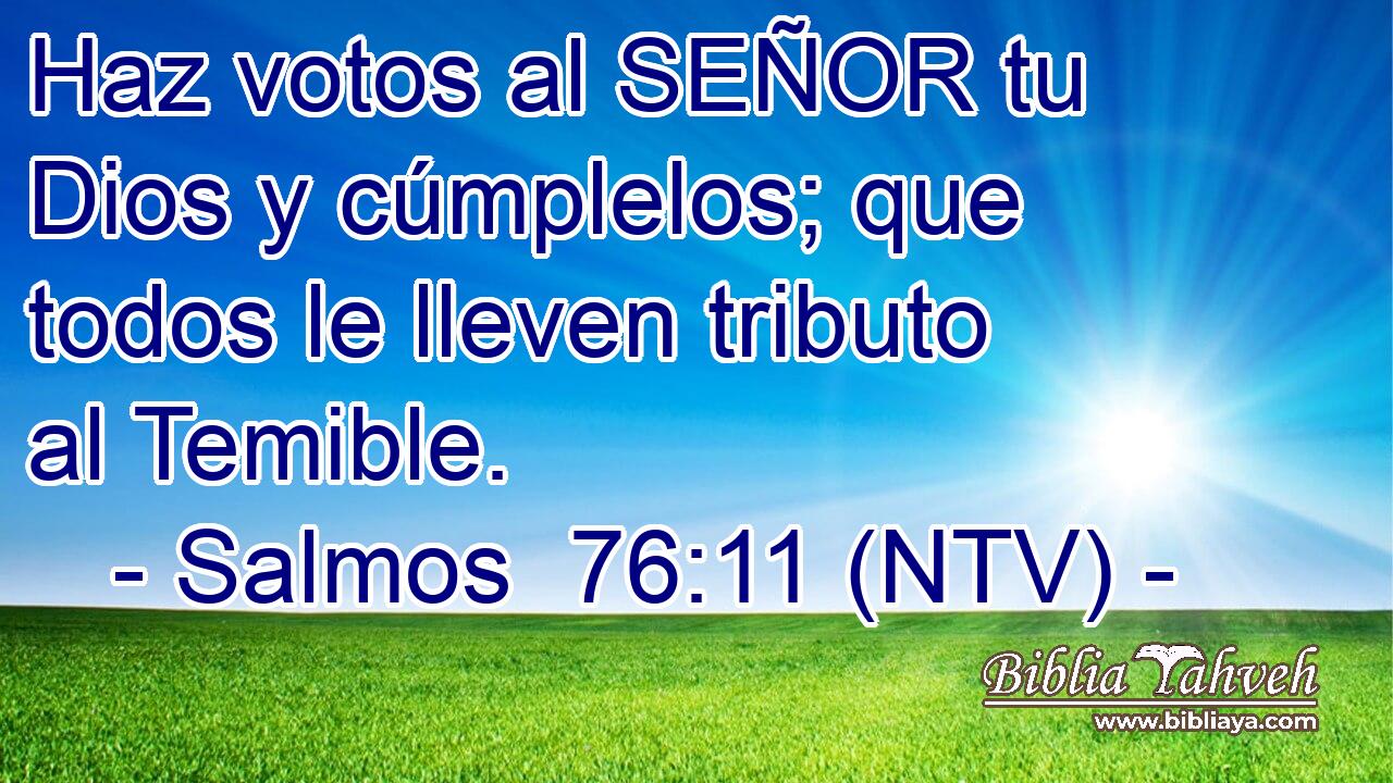 Haz votos al SEÑOR tu Dios y cúmplelos; que todos le lleven tributo al Temible.