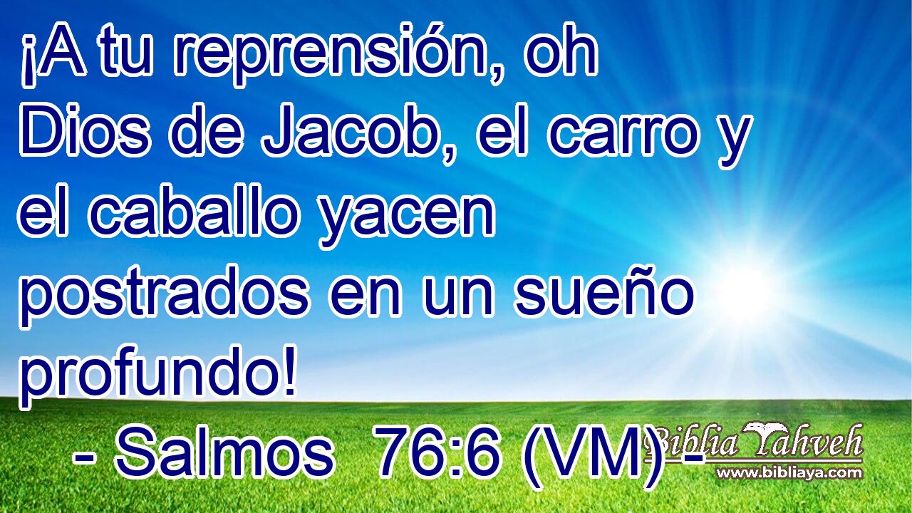  ¡A tu reprensión, oh Dios de Jacob, el carro y el caballo yacen postrados en un sueño profundo! 