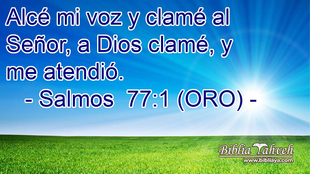  Alcé mi voz y clamé al Señor, a Dios clamé, y me atendió. 