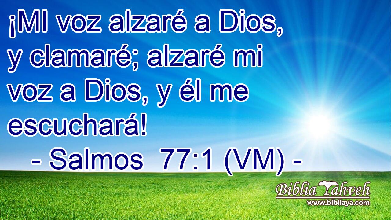  ¡MI voz alzaré a Dios, y clamaré; alzaré mi voz a Dios, y él me escuchará! 