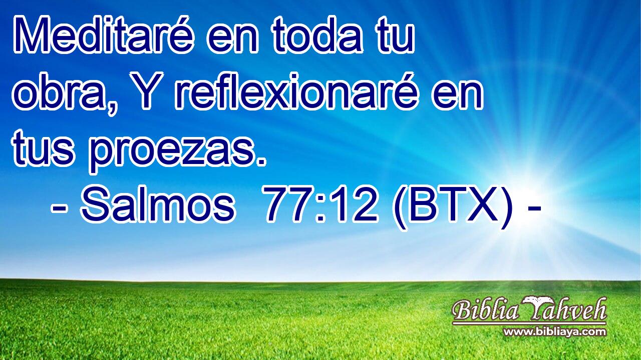Meditaré en toda tu obra, Y reflexionaré en tus proezas.