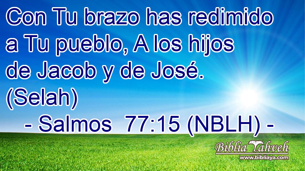  Con Tu brazo has redimido a Tu pueblo, A los hijos de Jacob y de José. (Selah) 