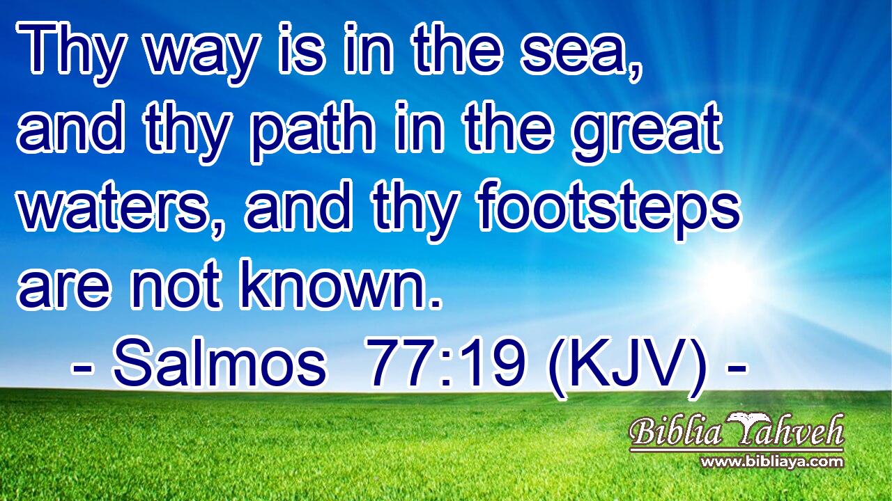 Thy way is in the sea, and thy path in the great waters, and thy footsteps are not known.