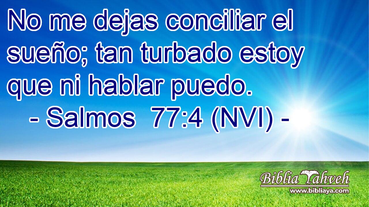  No me dejas conciliar el sueño; tan turbado estoy que ni hablar puedo. 