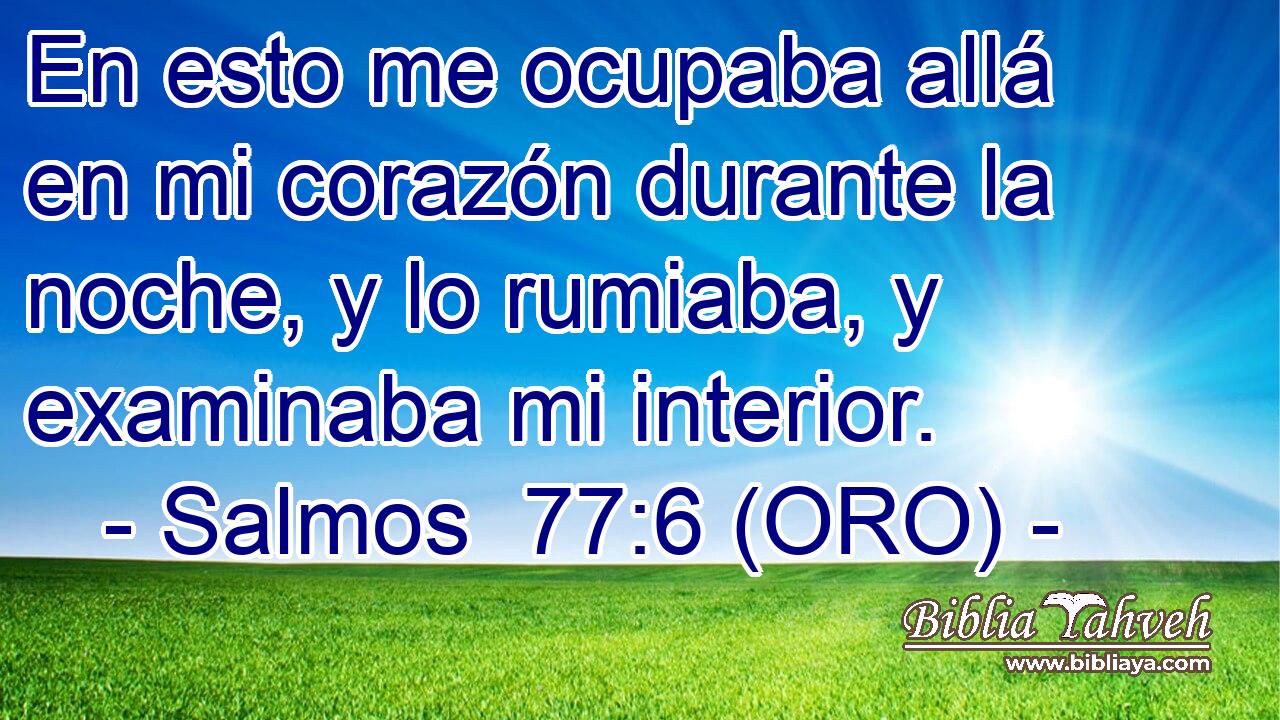  En esto me ocupaba allá en mi corazón durante la noche, y lo rumiaba, y examinaba mi interior. 