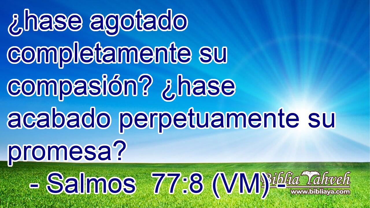  ¿hase agotado completamente su compasión? ¿hase acabado perpetuamente su promesa? 